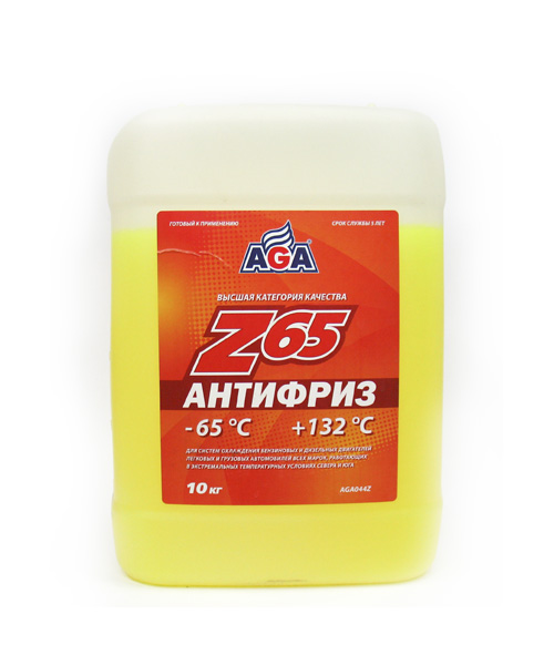 Антифриз гот. AGA-Z65 (-65) 10л. жел. AGA044Z