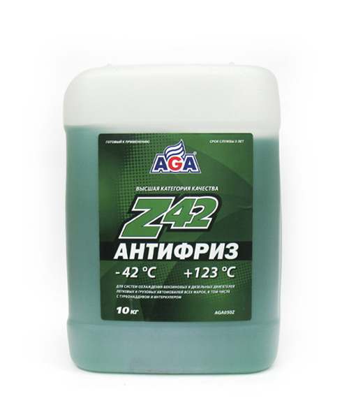 Антифриз гот. AGA-Z42 (-42) 10 л.зелен.AGA050Z