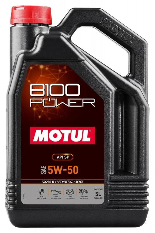 Моторное масло MOTUL 8100 POWER 5W50 5л. V