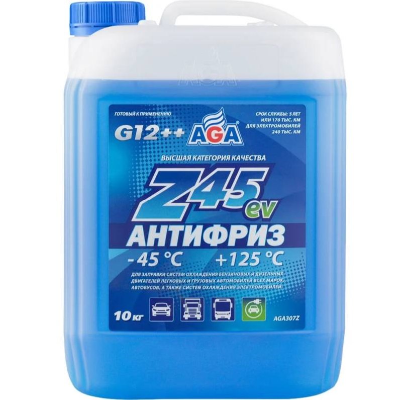 Антифриз гот. AGA-Z45 (-45) 10кг синий.AGA307Z