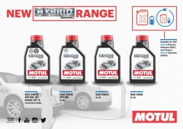 Motul представляет новую линию смазочных материалов, Hybrid range, предназначенную для гибридных автомобилей